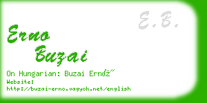 erno buzai business card